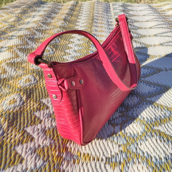 LOFT Red Leather Baguette - Picture 5 of 6